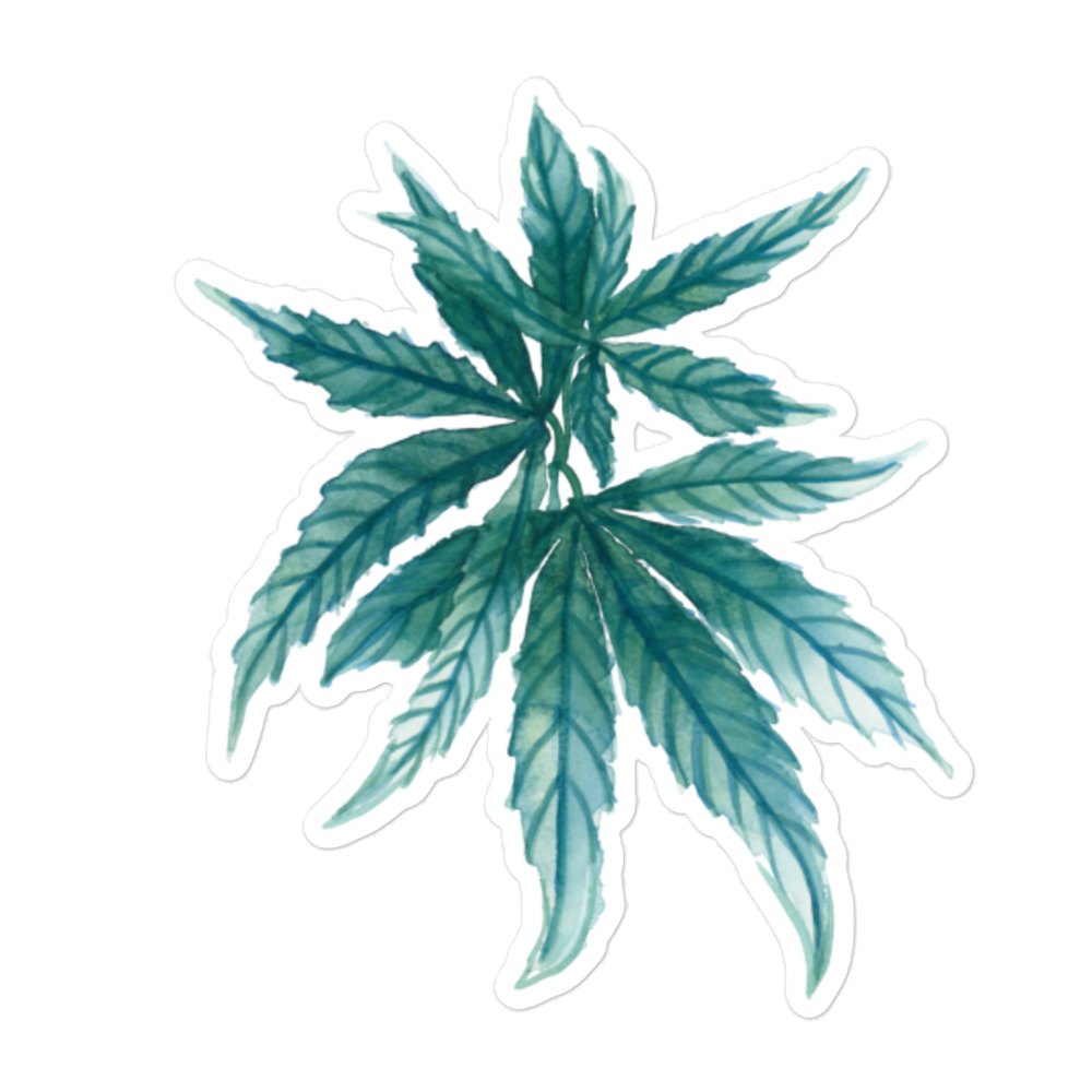 "Teal Dreamleaf" Vinyl Sticker